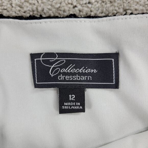 Dress Barn Collection Womens Dress 12 Black Floral Lace Ruched‎ Cocktail Party - Picture 12 of 12